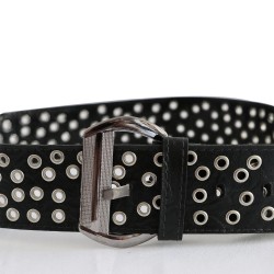 Black Color Steampunk Rock Model Thick Belt Model 1