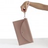 Fashion Moon Powder Pink Color Envelope Model Portrait Hand Bag