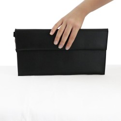 Fashion Moon Black Portfolio Handbag