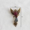 FashionMoon Pink Color Open Winged Vintec Lapel Pin Brooch brooch