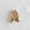 FashionMoon Star Holding Hands Collar Pin Brooch