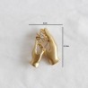 FashionMoon Star Holding Hands Collar Pin Brooch