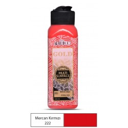 Artdeco Gold Multisurfes Acrylic Paint For All Surfaces 222 Coral Red