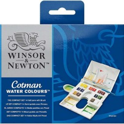 Sulu Boya Winsor Newton Cotman Kompakt Set (14 renk)