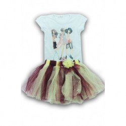 Claret Red With Black Tutu