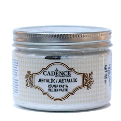 Relief Paste Metalic İnci Whie 150ml Cadence