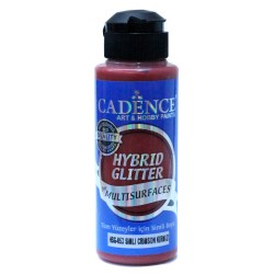 Hybrid Glitter Multisurfaces For All Surfaces Glitter HSG-063 Glitter Crimson Red 120ml Cadence Paint