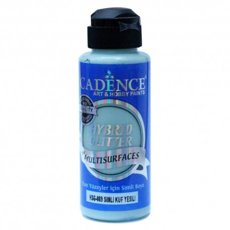 Glitter Multisurfaces For All Surfaces HSG-089 Silver Glittery Mold Green 120ml Cadence Paint