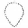 Silver Thick Chain Short Necklace