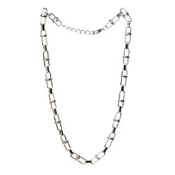 Thick Chain Silver Short Necklace