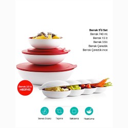 Tupperware Berrak Servis Kabı 5'li Set