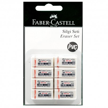 Eraser Set of 8 Faber Castell