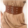 Gothic Thick Corset Model Three Belt Buckled Elastic Belt