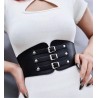 Gothic Thick Corset Model Three Belt Buckled Elastic Belt