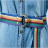 Rainbow Palaska Gold Color Circle Shaped Buckle Belt