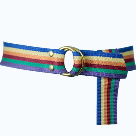 Rainbow Palaska Gold Color Circle Shaped Buckle Belt