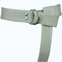 Gray Palaska Silver Color Double D Shaped Buckle Belt