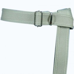 Gray Palaska Silver Color Rectangle Buckled Belt