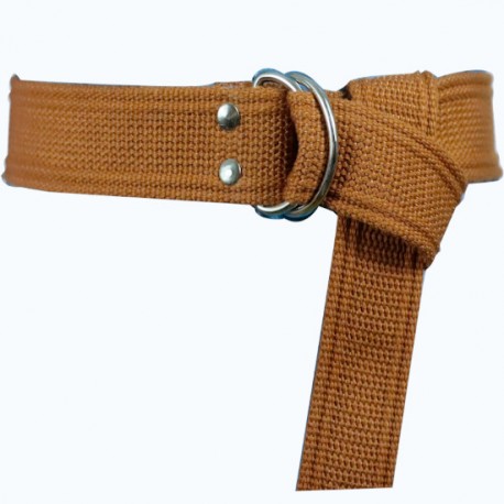 Brown Palaska Silver Color Double D Shaped Buckle Belt