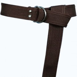 Dark Brown Palaska Silver Color Double D Shaped Buckle Belt