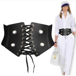 Gothic Thick Corset Model Quadruple Large Stud Elastic Belt