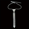 FashionMoon Stone Silver Color Tie Necklace
