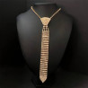 FashionMoon Stone Silver Color Tie Necklace