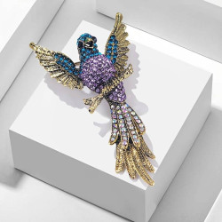 FashionMoon Pink Color Open Winged Vintec Lapel Pin Brooch brooch