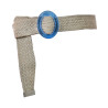 ute Straw Wrap Square Shaped Black Buckle Women's Straw Belt