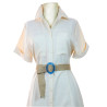 ute Straw Wrap Square Shaped Black Buckle Women's Straw Belt
