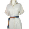 Rainbow Palaska Silver Color Rectangle Buckled Belt