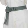 Military Green Bandolier Silver Color Double D Shaped Buckle Men's Women's Youth Belt