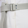 Gray Palaska Silver Color Double Rectangle Buckled Belt