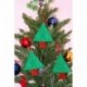 Handmade Felt Pine Tree Christmas Ornament Triple Set