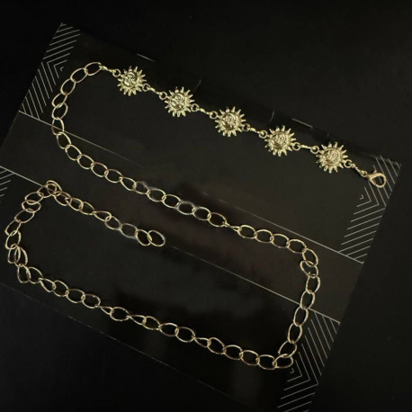 Women's Metal Gothic Waist and Body Chain Gold-Tone Chic Beach Jewelry, Accessory Elegant Design Belt