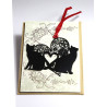 Black Stylish Cat Pattern Bookmark