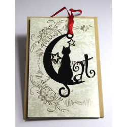 Siyah Şık Kedi Model Kitap Ayracı
