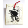 Black Stylish Cat Pattern Bookmark