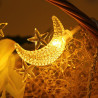 Ramadan Month Decoration with Crescent Moon and Star Design, 20 LED USB Lighting
