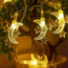 Ramadan Month Decoration with Crescent Moon and Star Design, 20 LED USB Lighting