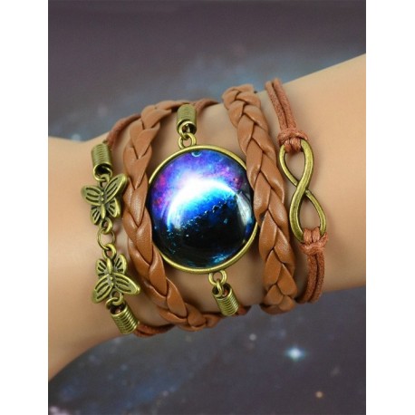 Galaxy White Light Leather Bracelet